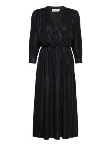 Flamekb Dress Knælang Kjole Black Karen By Simonsen