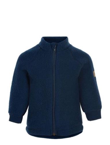 Wool Jacket Outerwear Fleece Outerwear Fleece Jackets Blue Mikk-line