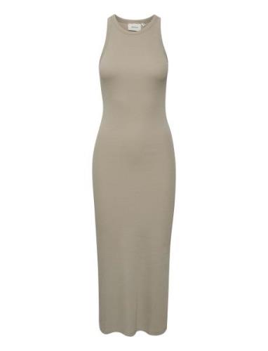 Drewgz Sl Long Dress Noos Knælang Kjole Cream Gestuz