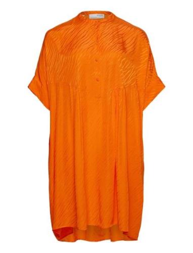 Slfabienne-Viola Ss Over Dress Curve Kort Kjole Orange Selected Femme