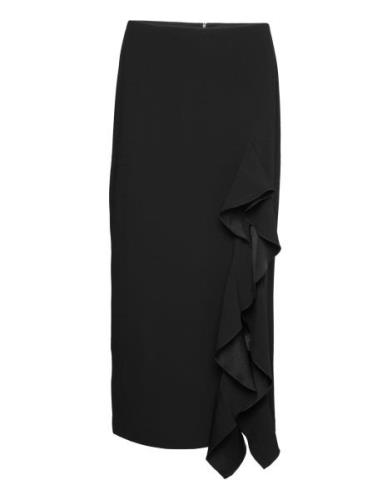 Frill Skirt Lang Nederdel Black Filippa K