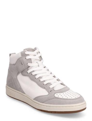 Leather/Suede-Polo Crt Hgh-Sk-Htl High-top Sneakers Grey Polo Ralph La...