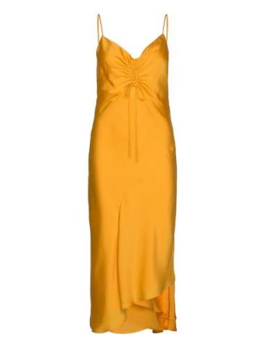 Alexia Dress Knælang Kjole Yellow AllSaints