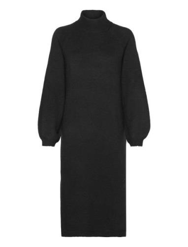 Yasbalis Ls Funnel Knit Dress S. Noos Dresses Knitted Dresses Black YA...