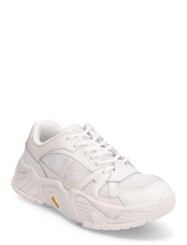 Chunky Runner Vibram Lth Mix Wn Low-top Sneakers White Calvin Klein