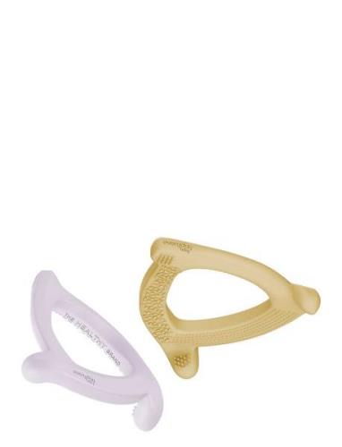 Silic Teether 2-Pack Ll/Sy Toys Baby Toys Teething Toys Yellow Everyda...