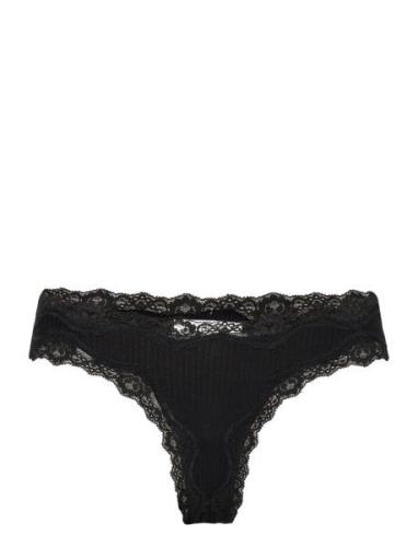 Silk Brasilian W/ Lace Lingerie Panties Brazilian Panties Black Rosemu...