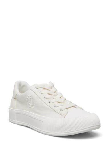 Daisie Canvas & Suede Sneaker Low-top Sneakers White Lauren Ralph Laur...