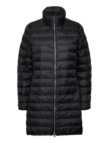 Packable Water-Repellent Quilted Coat Foret Jakke Black Polo Ralph Lau...