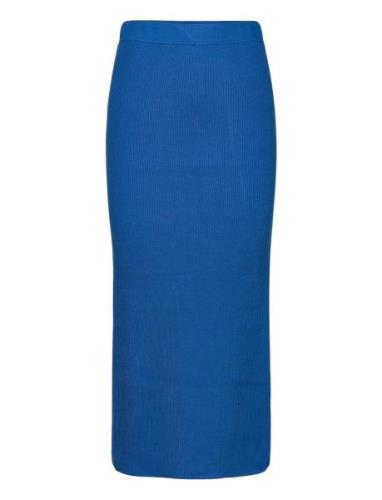 Sherry Knit Skirt Lang Nederdel Blue NORR