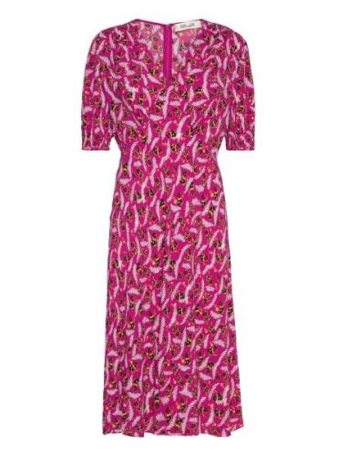 Dvf Jemma Dress Knælang Kjole Pink Diane Von Furstenberg