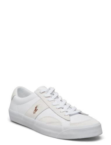 Sayer Canvas & Suede Sneaker Low-top Sneakers White Polo Ralph Lauren