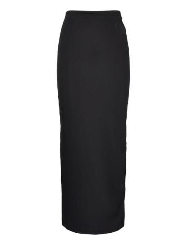 Q-Nova Cut Out Skirt Lang Nederdel Black Calvin Klein