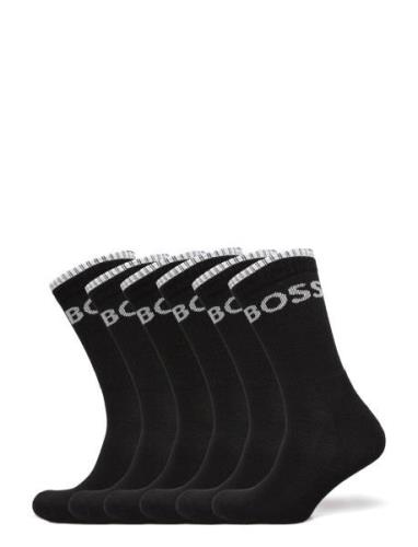 6P Qs Stripe Cc Underwear Socks Regular Socks Black BOSS