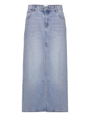 A 99 Low Maxi Skirt Sylvie Lang Nederdel Blue ABRAND