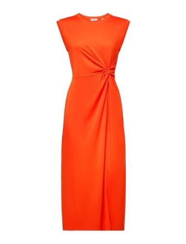 Dresses Knitted Knælang Kjole Orange Esprit Casual