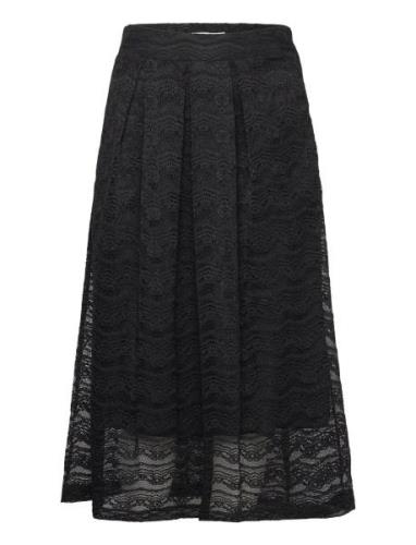 Sinaloa Skirt Knælang Nederdel Black Lollys Laundry