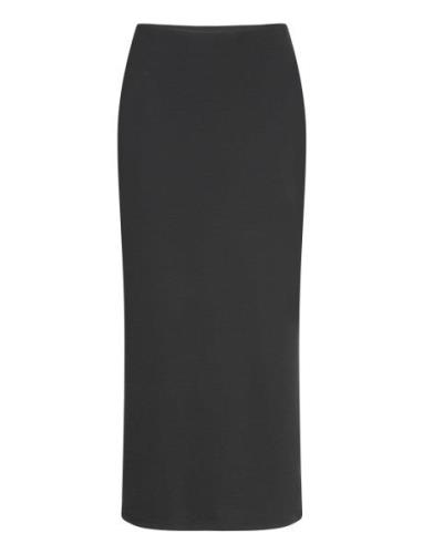 Skirt Ariel Knælang Nederdel Black Lindex