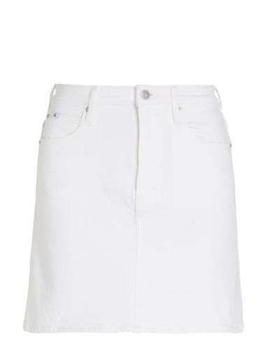 Hr A-Line Mini Skirt Kort Nederdel White Calvin Klein Jeans
