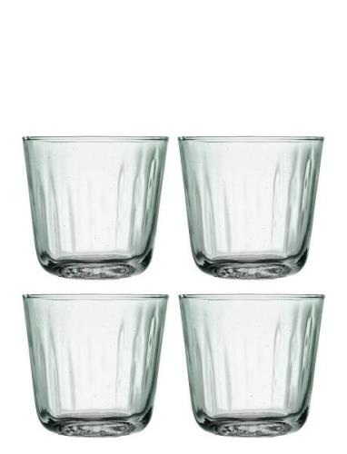 Mia Tumbler Recycled/Part Optic Set 4 Home Tableware Glass Drinking Gl...
