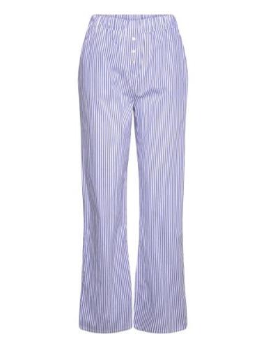 Cleeo Trouser Pyjama Bottom Pyjamasbukser Hyggebukser Blue Etam