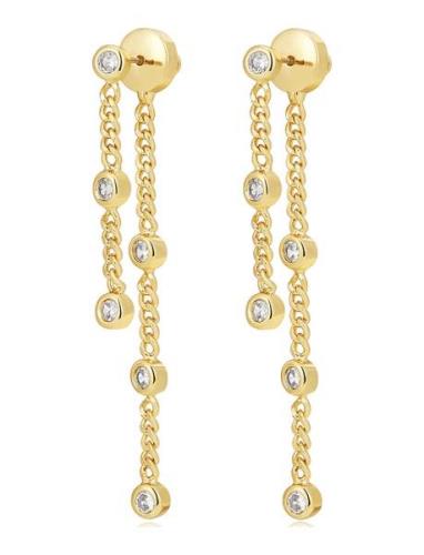 The Estelle Double Chain Studs- Gold Ørestickere Smykker Gold LUV AJ