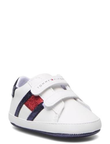Flag Low Cut Velcro Shoe Low-top Sneakers White Tommy Hilfiger