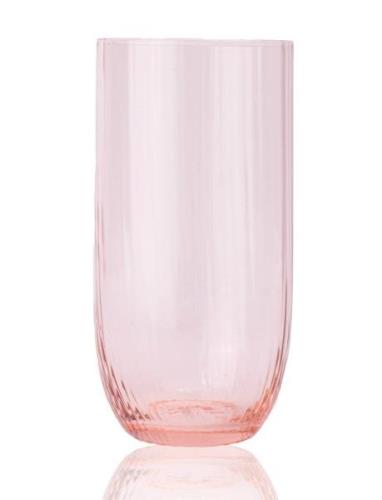Bamboo Long Drink Home Tableware Glass Drinking Glass Pink Anna Von Li...