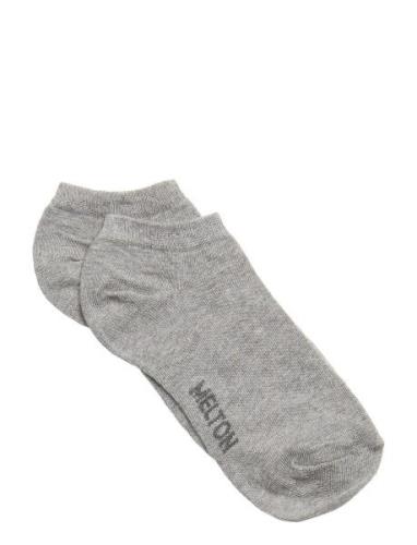 Sock - Sneaker Sokker Strømper Grey Melton