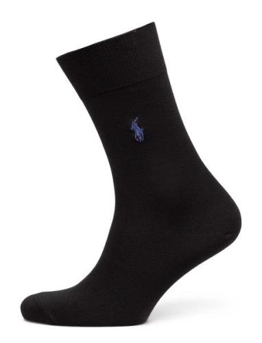 Pony Flat-Knit Trouser Socks Underwear Socks Regular Socks Black Polo ...
