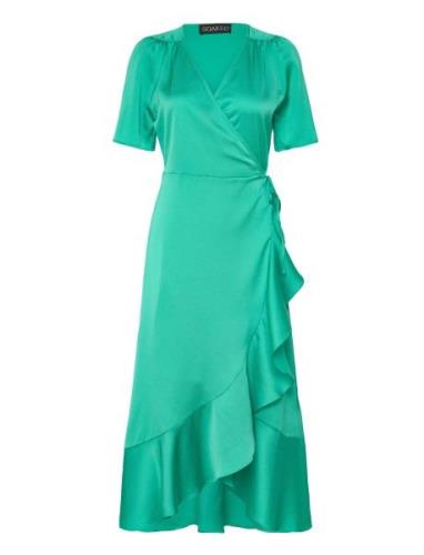 Slkarven Dress Knælang Kjole Green Soaked In Luxury