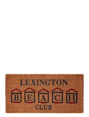 Beach Club Door Mat Home Textiles Rugs & Carpets Door Mats Brown Lexin...