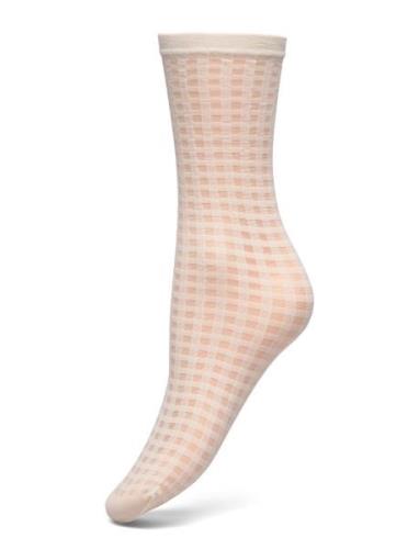 Wendy Nylon Ankle Sheers Lingerie Socks Regular Socks Cream Mp Denmark
