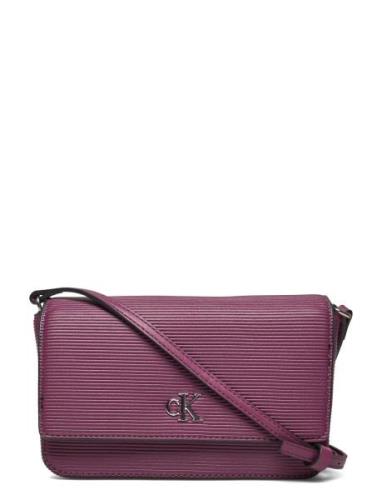 Minimal Monogramwallet W/Strap T Bags Crossbody Bags Purple Calvin Kle...