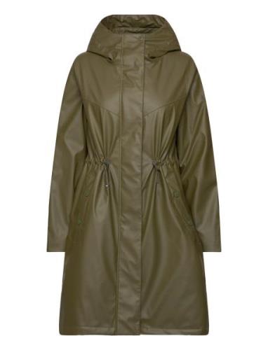 B.intl Peaty Showerpro Outerwear Rainwear Rain Coats Khaki Green Barbo...