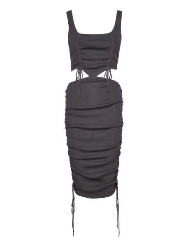 Long Knit Dress Knælang Kjole Black Cannari Concept
