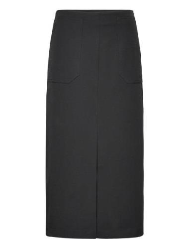Objsonne Long Skirt 131 Knælang Nederdel Black Object