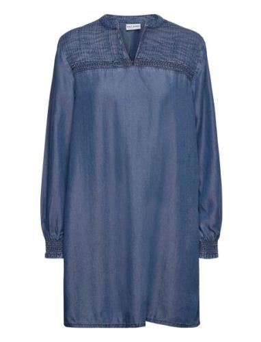Pzgaja Short Dress Kort Kjole Blue Pulz Jeans