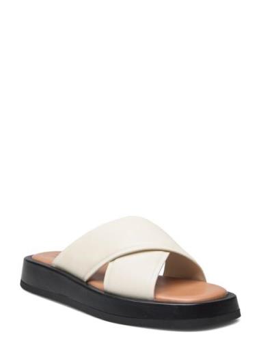 Women Slides Flade Sandaler Cream NEWD.Tamaris