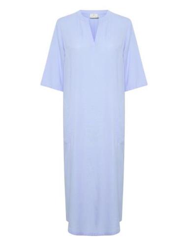 Kamilia Kaftan Dress Knælang Kjole Blue Kaffe