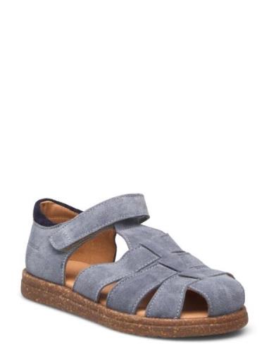 Sandals - Flat - Closed Toe Shoes Summer Shoes Sandals Blue ANGULUS