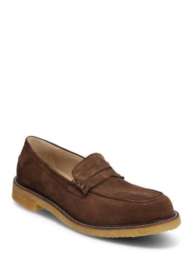 Loafer Loafers Flade Sko Brown ANGULUS