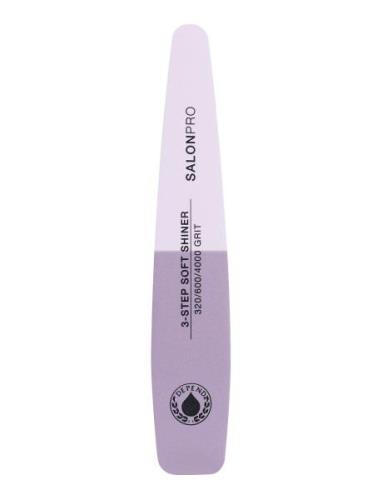 Nail File Salonpro 3-Step Soft Shiner Negleværktøj Negle Nude Depend C...