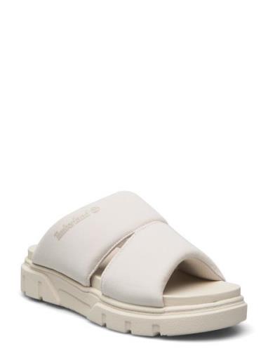 Greyfield Sandal Slide Sandal White Knit Flade Sandaler White Timberla...