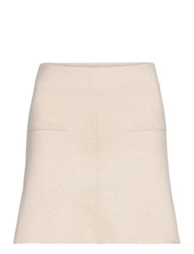 Maiken Merino Skirt Kort Nederdel Cream Ella&il