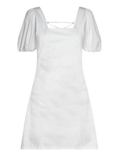 Peyton Puff Dress Kort Kjole White Once Untold