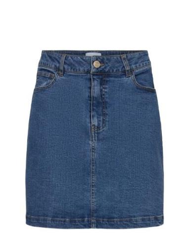Nululu Short Denim Skirt Kort Nederdel Blue Nümph
