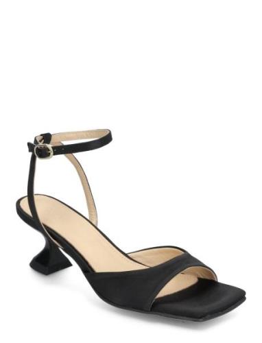 Skye Silky Black Sandals Sandal Med Hæl Black ALOHAS