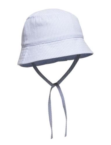 Striped Bucket Hat Accessories Headwear Hats Bucket Hats Blue Mango