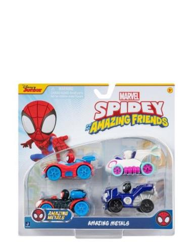 Spidey Amazing Metals Car 4 Pk Toys Toy Cars & Vehicles Toy Cars Multi...